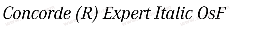 Concorde (R) Expert Italic OsF字体转换